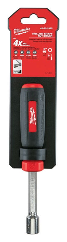 Milwaukee 7/16 in. SAE Hollow Shaft Nut Driver 7 in. L 1 pc