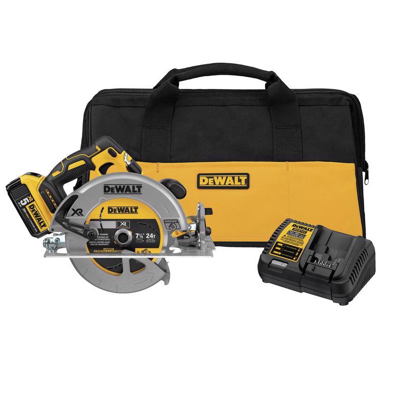 DEWALT 20V MAX XR 7-1/4 in. Cordless Brushless Circular Saw Kit (Battery & Charger)