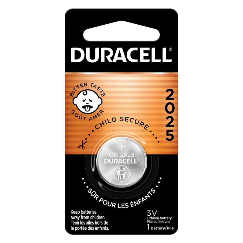 Duracell Lithium Coin 2025 3 V 165 Ah Medical Battery 1 pk