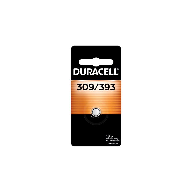 Duracell Silver Oxide 309/393 1.5 V 80 Ah Electronic/Watch Battery 1 pk