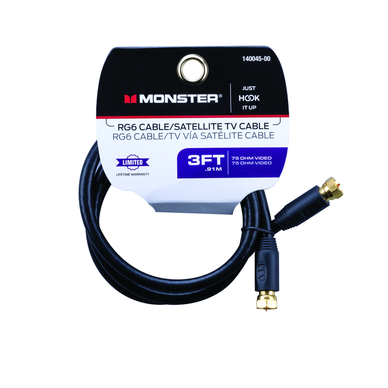 Monster Just Hook It Up 3 ft. Video Coaxial Cable