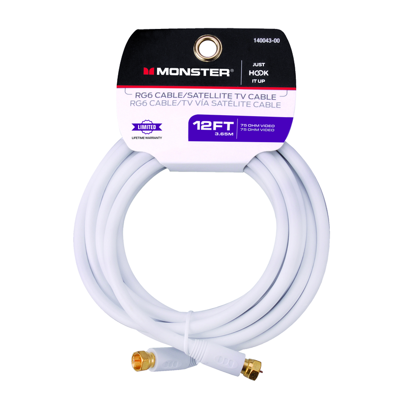 Monster Just Hook It Up 12 ft. Video Coaxial Cable