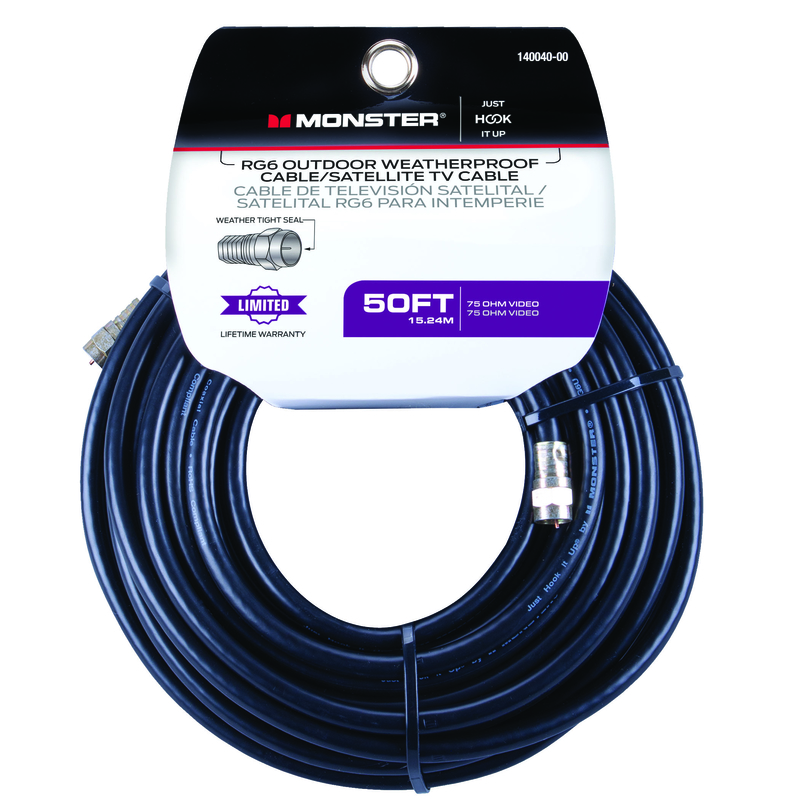 Monster Just Hook it Up 50 ft. Weatherproof Video Coaxial Cable