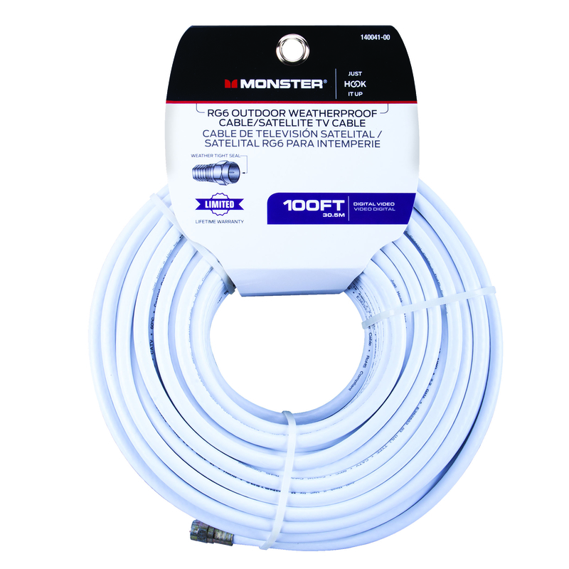 Monster Just Hook It Up 100 ft. Video Coaxial Cable