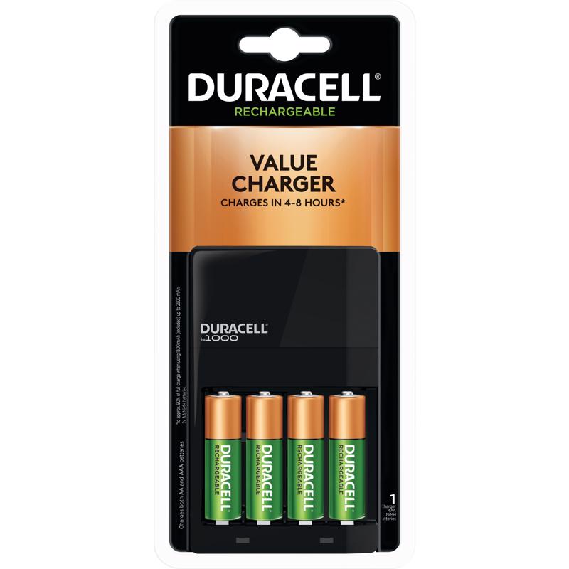 Duracell 4 Battery Rechargeable Battery Charger