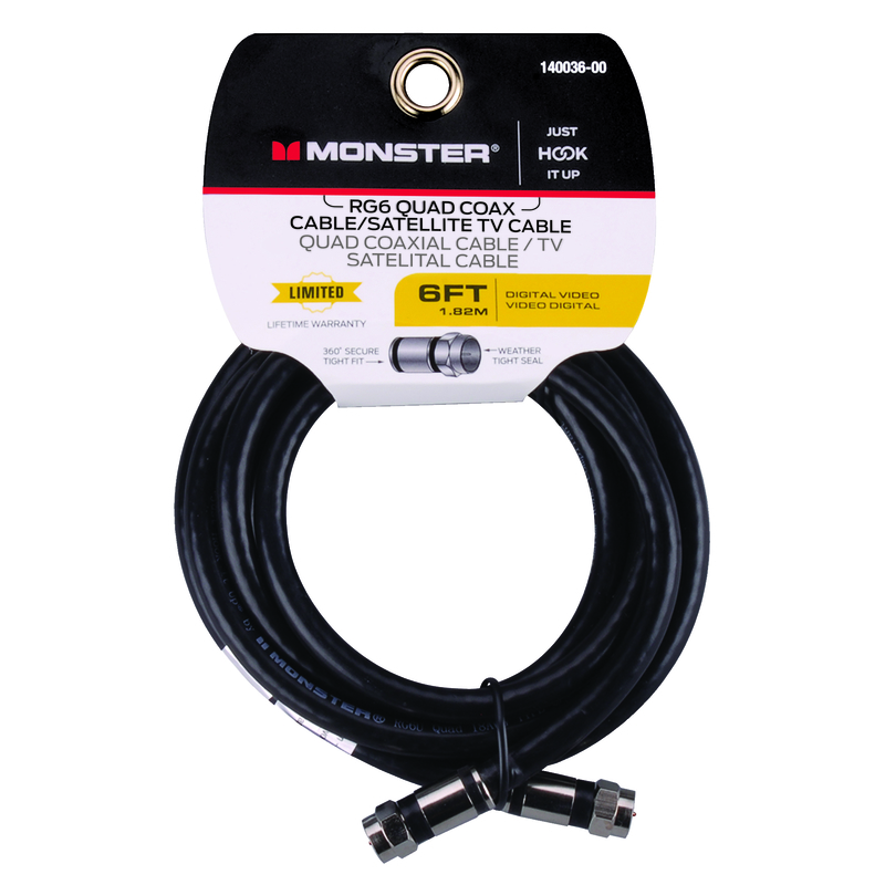 Monster Just Hook It Up 6 ft. Weatherproof Video Coaxial Cable