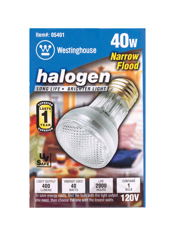 Westinghouse 40 W PAR16 Floodlight Halogen Bulb 400 lm Bright White 1 pk