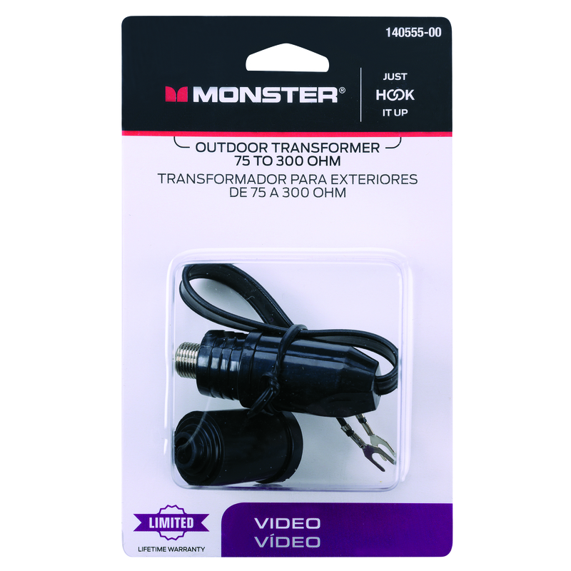 Monster Just Hook It Up Cable F Matching Video Transformer 1 pk