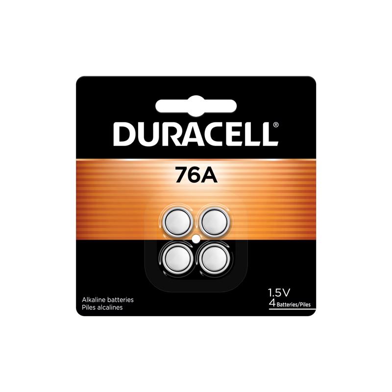 Duracell Alkaline 76A LR44 1.5 V 0.11 Ah Medical Battery 4 pk