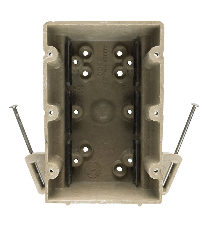 Allied Moulded 46 cu in Rectangle Fiberglass 3 gang Switch Box Beige