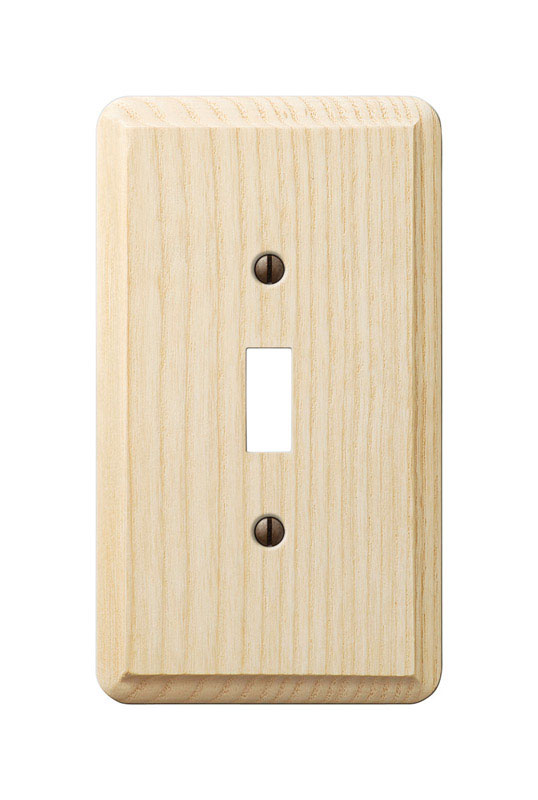 Amerelle Contemporary Unfinished Beige 1 gang Wood Toggle Wall Plate 1 pk
