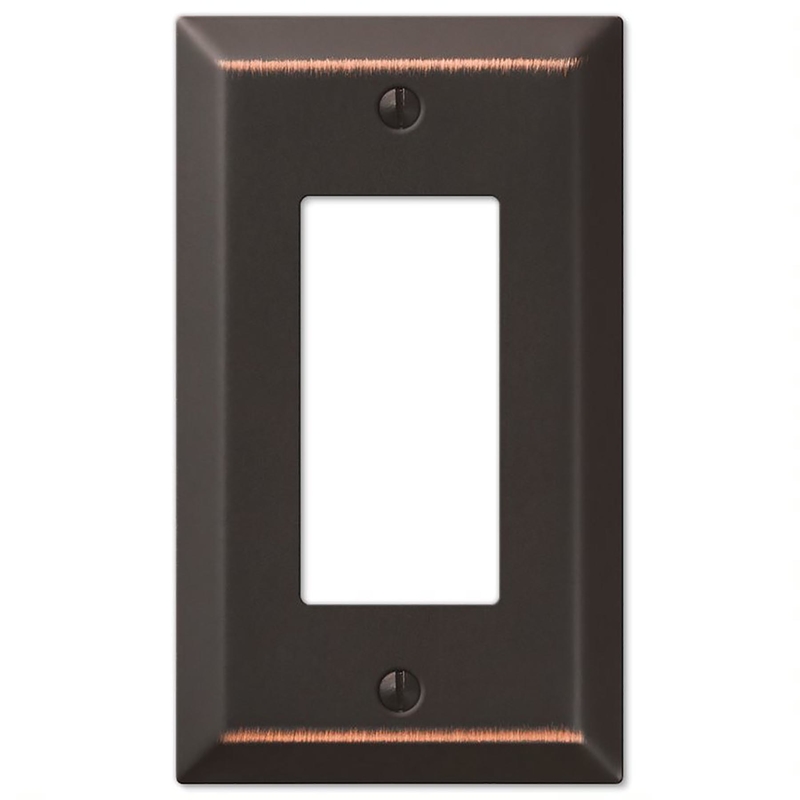 Amerelle Century Aged Bronze Bronze 1 gang Stamped Steel Rocker Wall Plate 1 pk