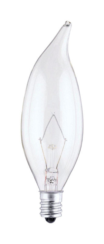 Westinghouse 40 W CA9 Decorative Incandescent Bulb E12 (Candelabra) White 25 pk