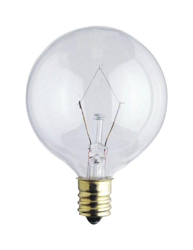 Westinghouse 40 W G16.5 Globe Incandescent Bulb E12 (Candelabra) Warm White 2 pk