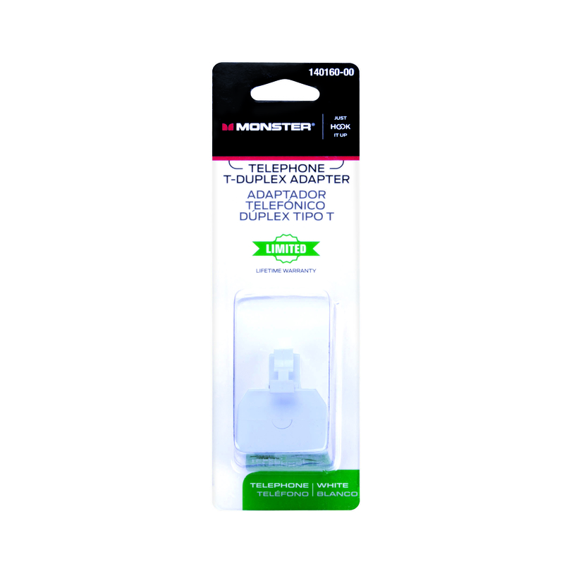 Monster Just Hook It Up 0 ft. L White Modular Duplex Adapter