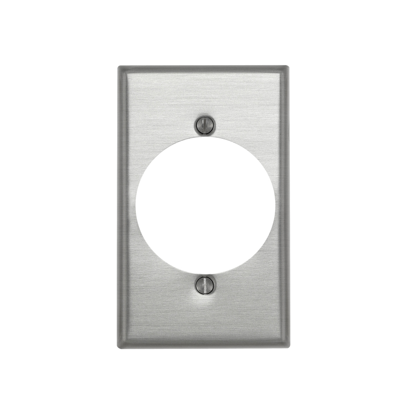 Leviton 1 gang Aluminum Receptacle Wall Plate 1 pk
