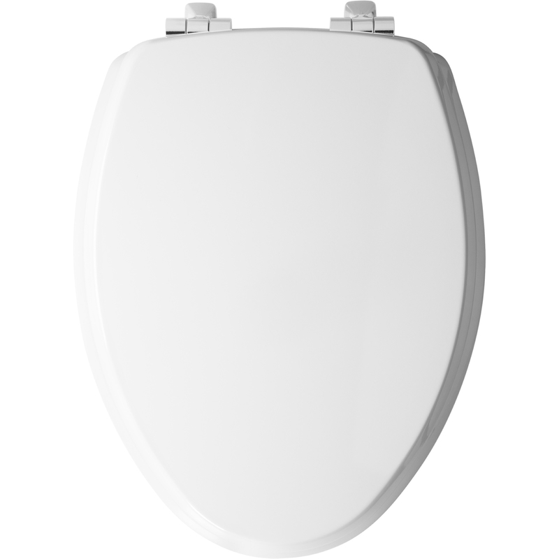 Bemis Slow Close Elongated White Molded Wood Toilet Seat