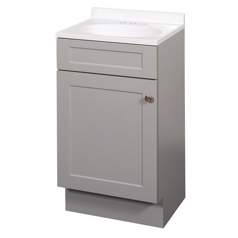 Zenith Products Single Gray Bathroom Vanity 18 in. W X 16 in. D X 35 in. H