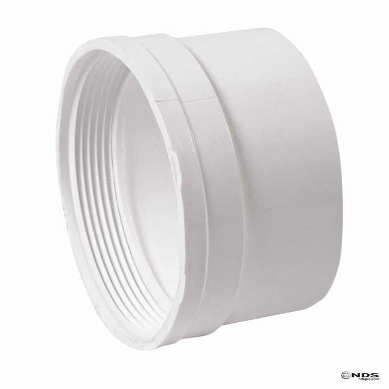 NDS Schedule 35 4 in. Hub each X 4 in. D FPT PVC Pipe Adapter