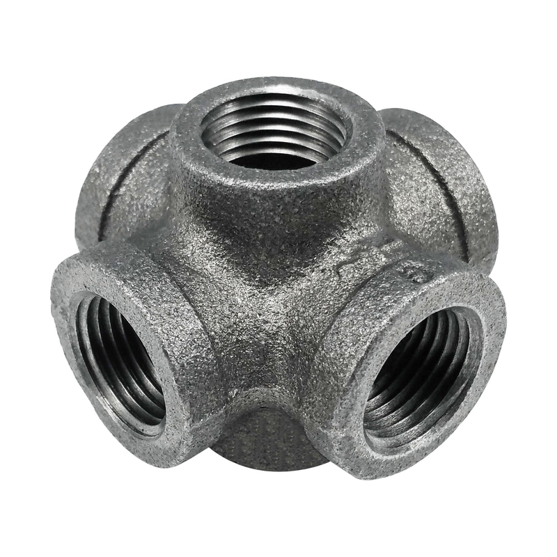 STZ Industries 1/2 in. FIP each X 1/2 in. D FIP Black Iron 2.25 in. L 6-Way Cross Fitting