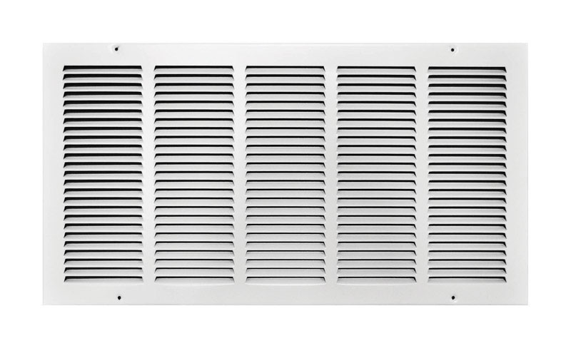 Tru Aire 12 in. H X 24 in. W 1-Way Powder Coat White Steel Return Air Grille
