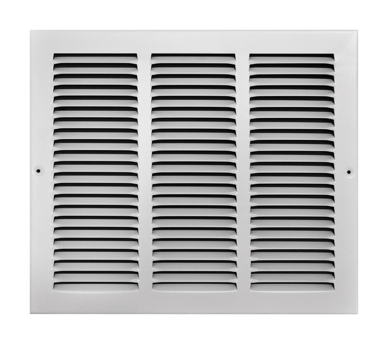 Tru Aire 12 in. H X 14 in. W 1-Way Powder Coat White Steel Return Air Grille