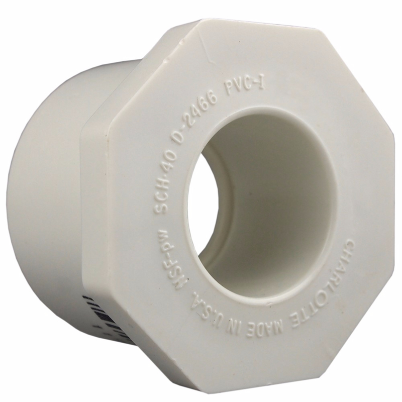Charlotte Pipe Schedule 40 3 in. Spigot X 2 in. D Slip PVC Reducing Bushing