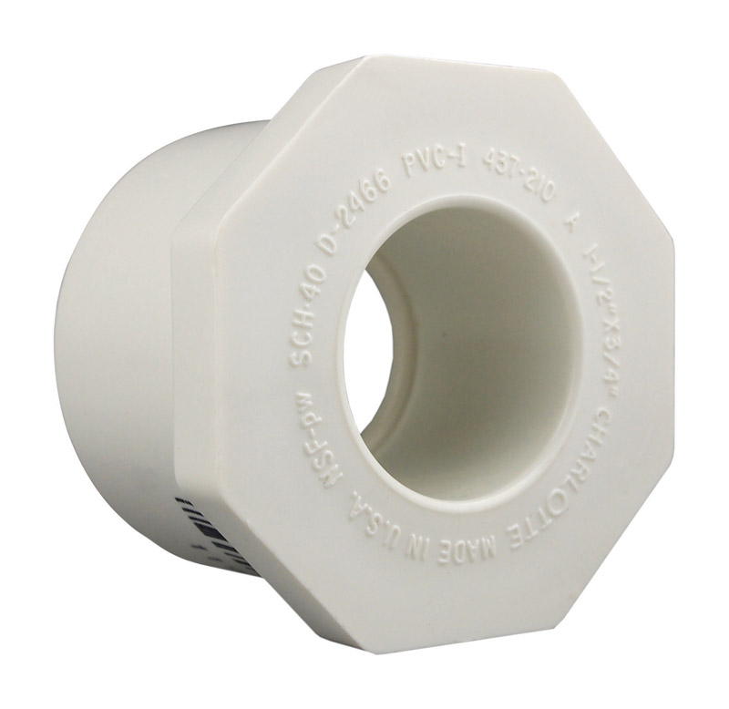 Charlotte Pipe Schedule 40 3 in. Slip X 1-1/2 in. D Slip PVC Reducing Bushing