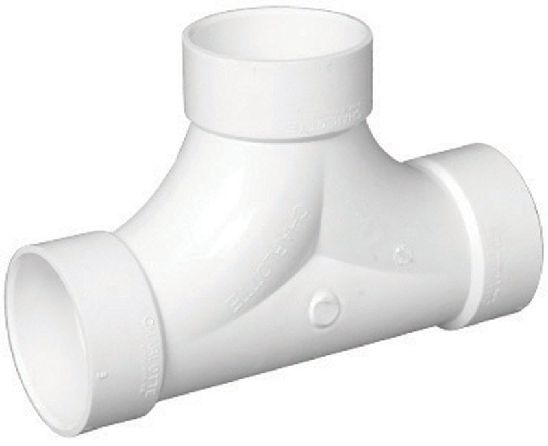Charlotte Pipe 3 in. Hub X 3 in. D Hub PVC Cleanout Tee
