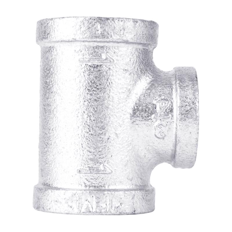 STZ Industries 1 in. FIP each X 1 in. D FIP Galvanized Malleable Iron Reducing Tee