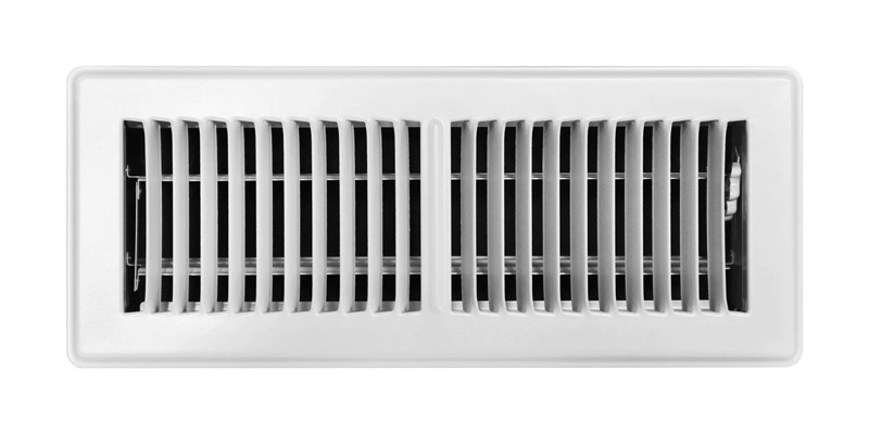 Tru Aire 4 in. H X 12 in. W 2-Way Powder Coat White Steel Floor Register