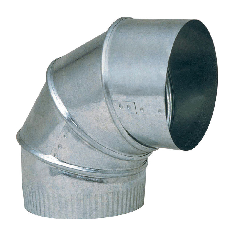 Imperial 3 in. D X 3 in. D Adjustable 90 deg Galvanized Steel Stove Pipe Elbow