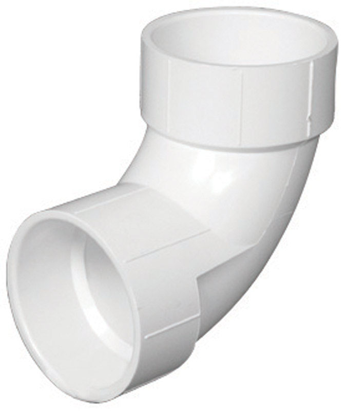 Charlotte Pipe Schedule 40 6 in. Hub X 6 in. D Hub PVC Elbow