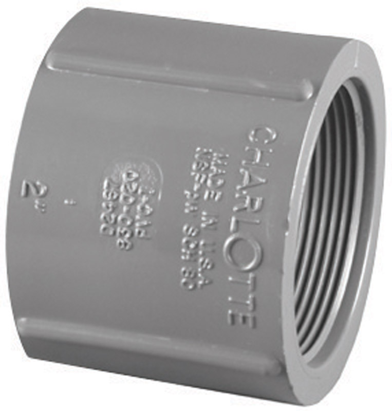 Charlotte Pipe Schedule 80 2 in. FPT X 2 in. D FPT PVC Coupling
