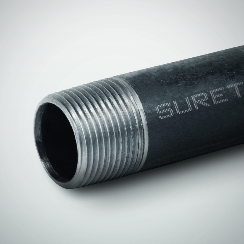 Surethread 1/2 in. D X 10 ft. L Steel Pipe