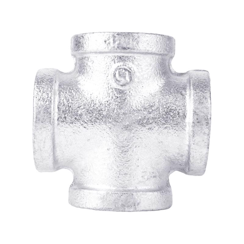 STZ Industries 1 in. FIP each X 1 in. D FIP Galvanized Malleable Iron Cross