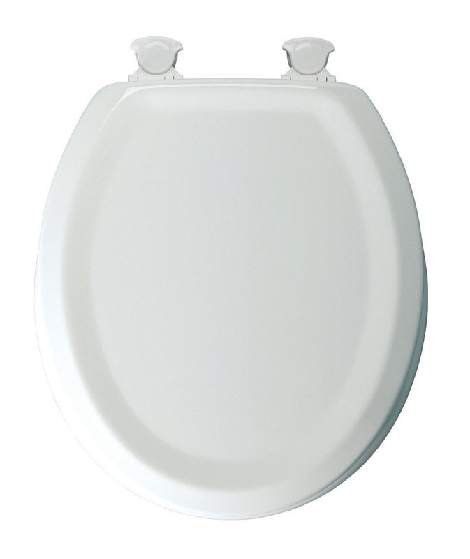 Bemis Round White Molded Wood Toilet Seat