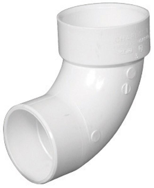 Charlotte Pipe Schedule 40 1-1/2 in. Hub X 1-1/2 in. D Spigot PVC 90 Degree Street Elbow