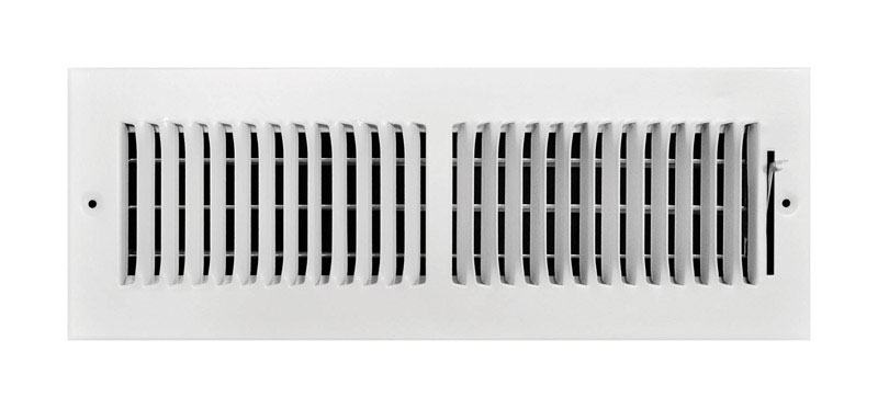 Tru Aire 4 in. H X 14 in. W 2-Way Powder Coat White Steel Wall/Ceiling Register