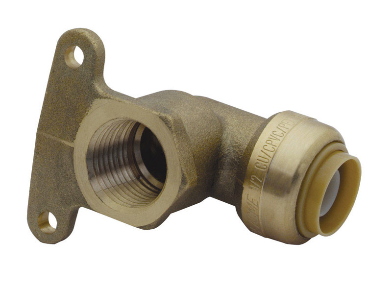 SharkBite 1/2 in. Push X 1/2 in. D FPT Brass High Ear Elbow