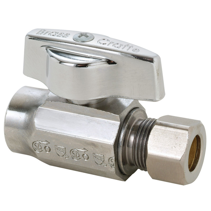 BrassCraft 1/2 in. FPT X 3/8 in. MPT Brass Shut-Off Valve