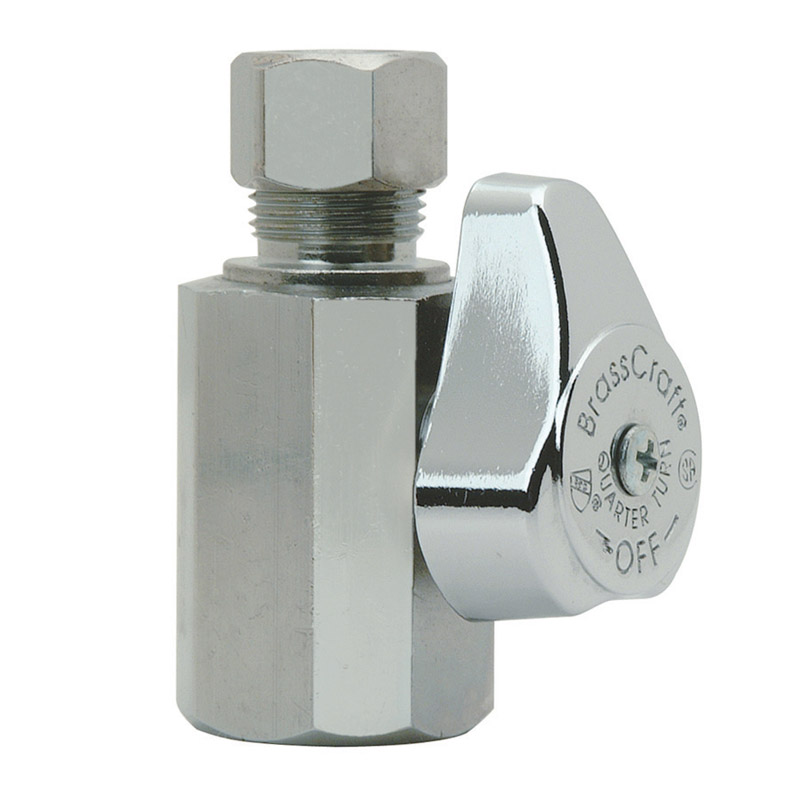 BrassCraft 1/2 in. FPT X 3/8 in. MPT Brass Shut-Off Valve