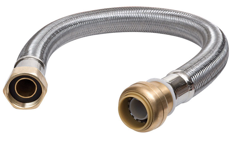 SharkBite 3/4 in. Push Fit X 3/4 in. D FIP 24 in. Stainless Steel Supply Line