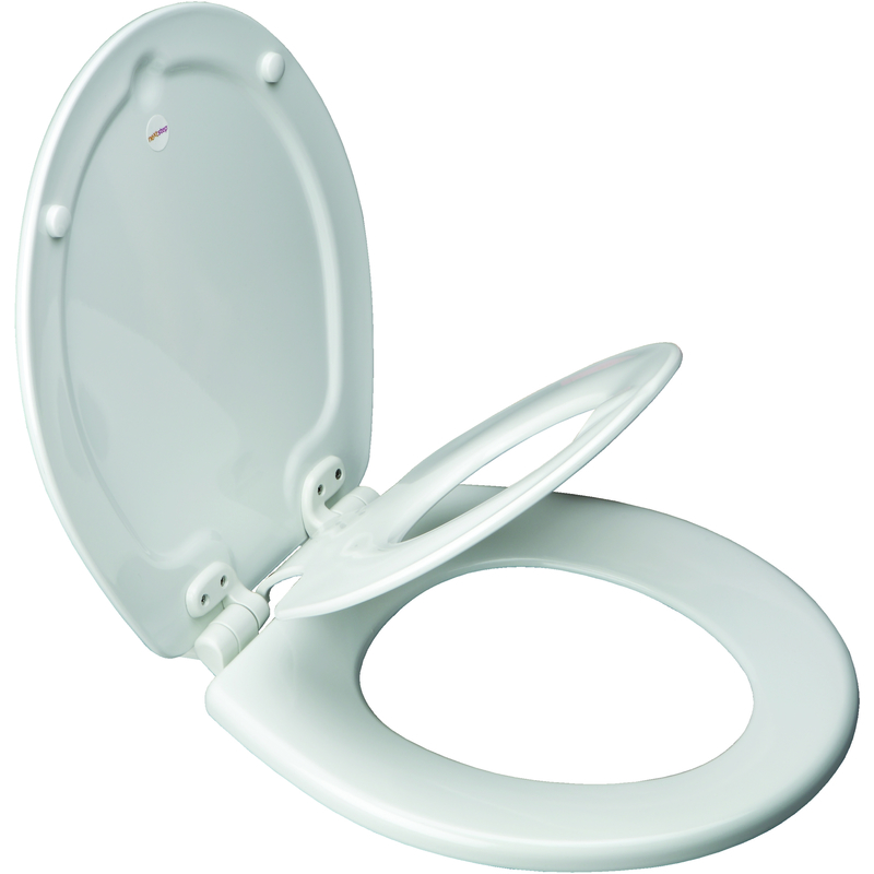 Bemis Slow Close Round White Molded Wood Toilet Seat