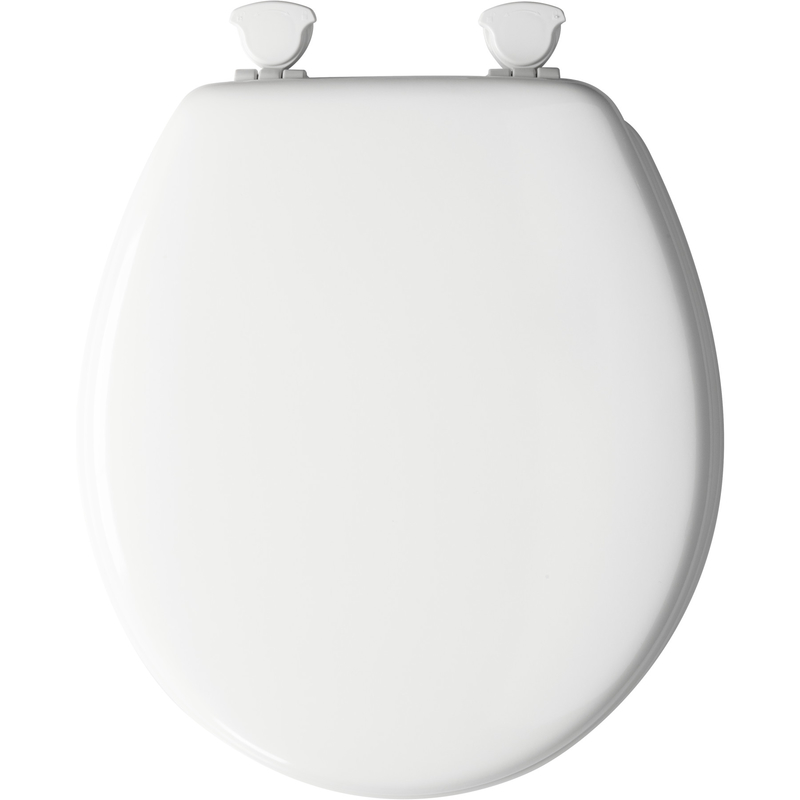 Bemis Round White Molded Wood Toilet Seat