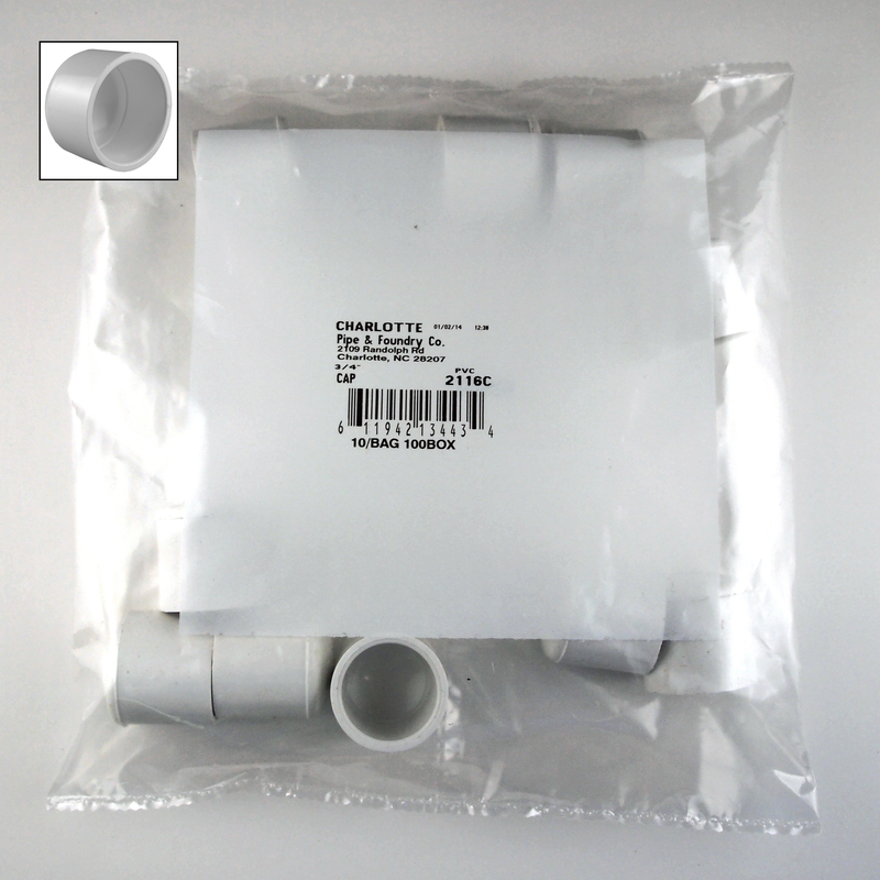 Charlotte Pipe Schedule 40 3/4 in. Slip PVC Cap