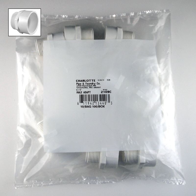 Charlotte Pipe Schedule 40 3/4 in. Slip X 3/4 in. D MPT PVC Pipe Adapter