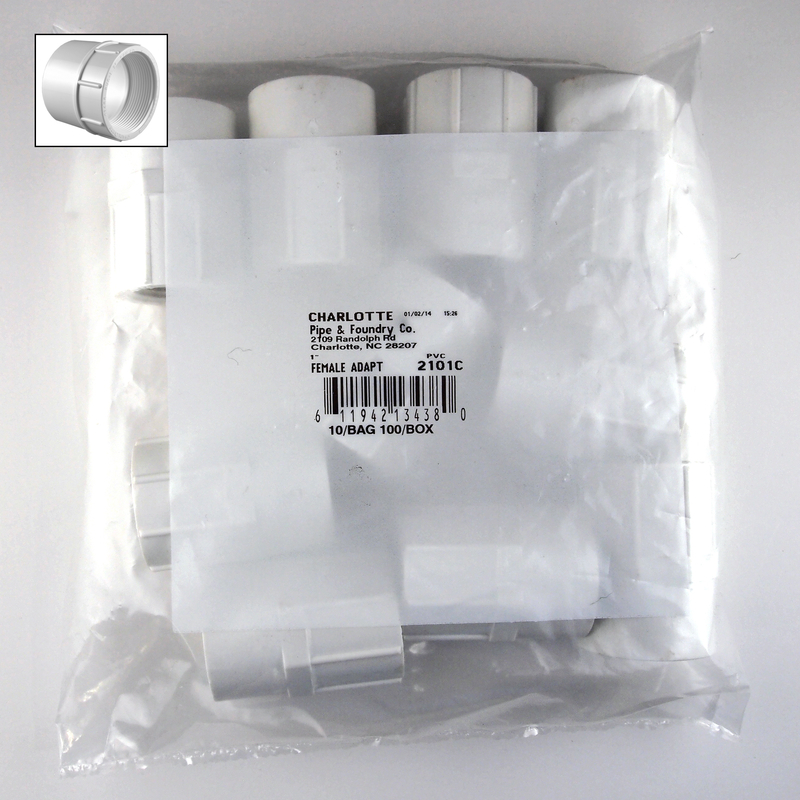 Charlotte Pipe Schedule 40 1 in. Slip X 1 in. D FPT PVC Pipe Adapter