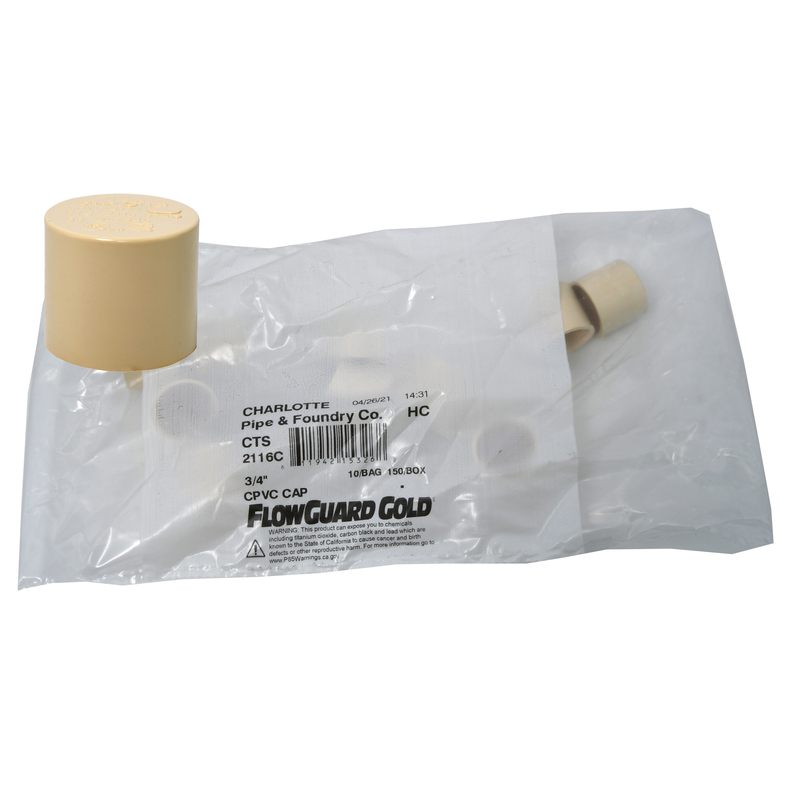Charlotte Pipe FlowGuard 3/4 in. Slip CPVC Drain Cap