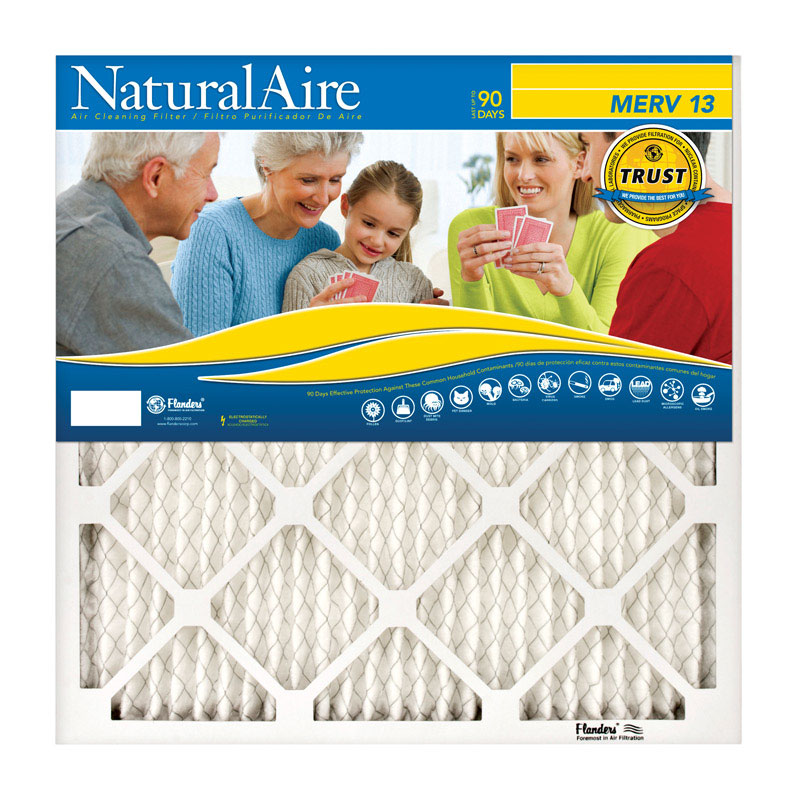 NaturalAire 20 in. W X 30 in. H X 1 in. D Polyester Synthetic 13 MERV Pleated Air Filter 1 pk